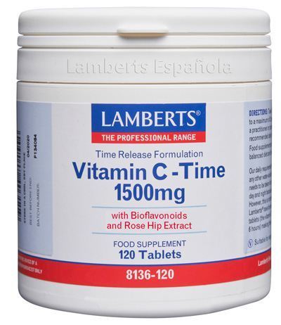 Vitamin C 1500 mg Sustained Release with Bioflavonoids and Rose Hips 120 Tablets