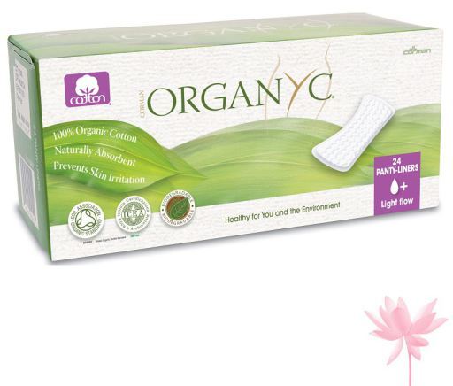 extra long 100% organic cotton panty liner, 20ud