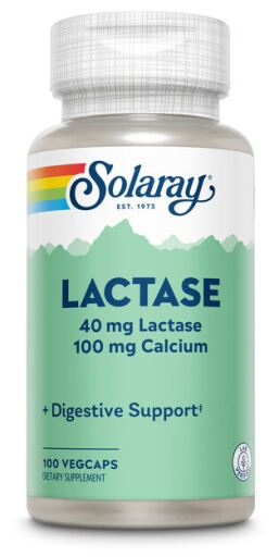 Solaray Lactase 40 mg 100 Vegetable Capsules