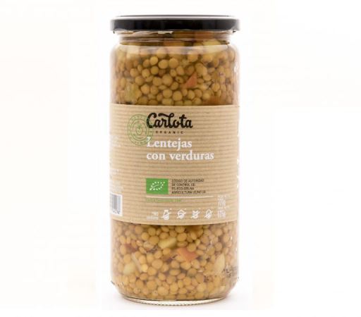 Organics lentils with vegetables 720 gr 12 units