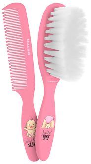 Brush & Comb Baby Pink Set 2 pcs