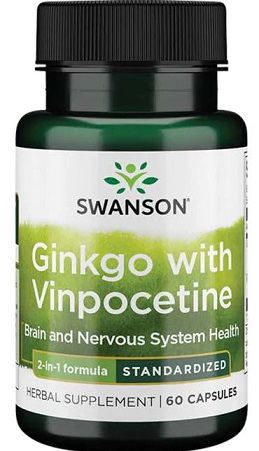 Ginkgo with Standardized Vinpocetine 60 Capsules