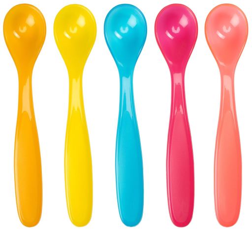 Set Flexible Spoons Fun Colors 5 units