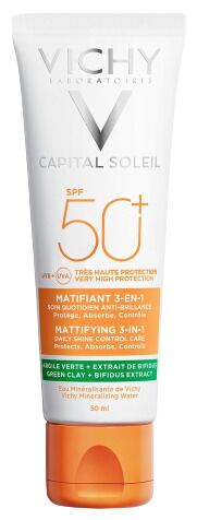 Capital Soleil Mattifying Photoprotector 3 in 1 SPF 50+ 50 ml