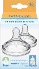 Options Preemie Flow Silicone Teats Wide Mouth Y 9M+ 2 units
