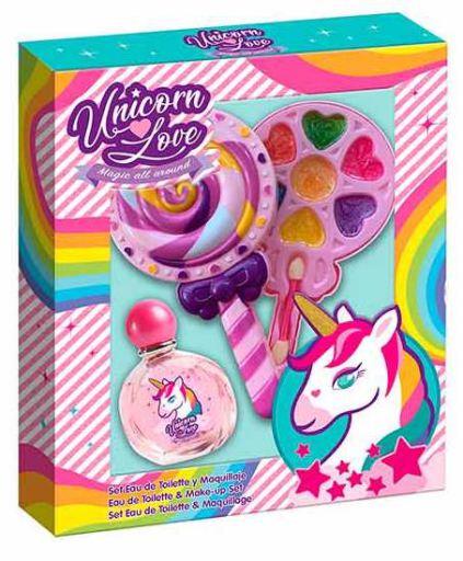 Cartoons Unicorn Love Kids Eau de Toilette Set 50 ml + 8 pieces