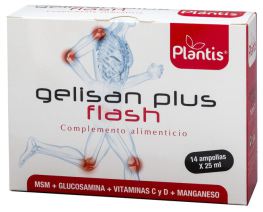 Gelisan Plus Flash Glucosamine Turmeric Msm 14 vials