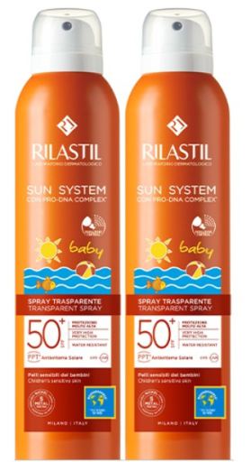 Sun System Spray Transparent Baby SPF50+ 2 x 200 ml
