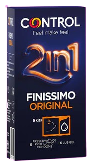 2in1 Very Fine Condoms + Lubricant 6 Units