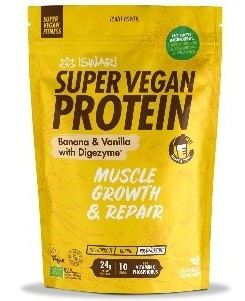 Iswari Super Vegan Protein Banana and Vanilla with Digezyme 400g