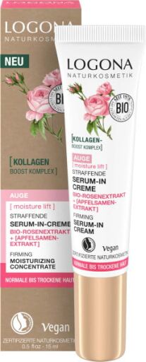 Logona Moisture Lift Organic Pink Eye Contour Firming Serum 15 ml