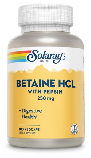 Betaine HCL Pepsin 250 mg 180 Capsules