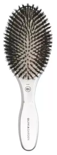 Olivia Garden Expert Care Oval Boar Bristles Silver 1 Unit