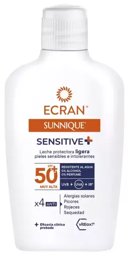 Ecran Sunnique Sensitive Protective Milk SPF 50+ 200 ml